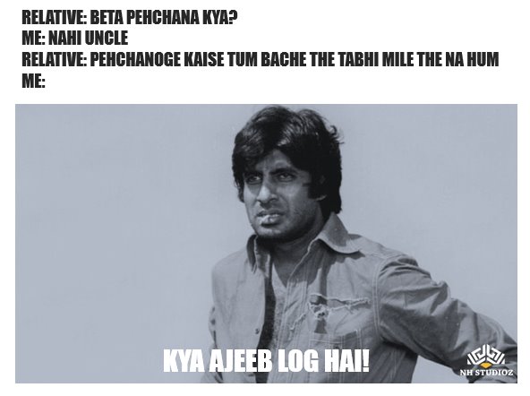 NH STUDIOZ (@nh_studioz) on Twitter photo Relatives be like....😂 #bollywood <a href="/SrBachchan/">Amitabh Bachchan</a> #AmitabhBachchan #bollywood #movie #relativesmemes #funny #relatable #bollywoodmemes #dramamovie #comedy #memes #FridayVibes #fridaymotivation #fridaymeme #staysafe #stayhome #Lockdownextention Relatives be like....😂 #bollywood <a href="/SrBachchan/">Amitabh Bachchan</a> #AmitabhBachchan #bollywood #movie #relativesmemes #funny #relatable #bollywoodmemes #dramamovie #comedy #memes #FridayVibes #fridaymotivation #fridaymeme #staysafe #stayhome #Lockdownextention