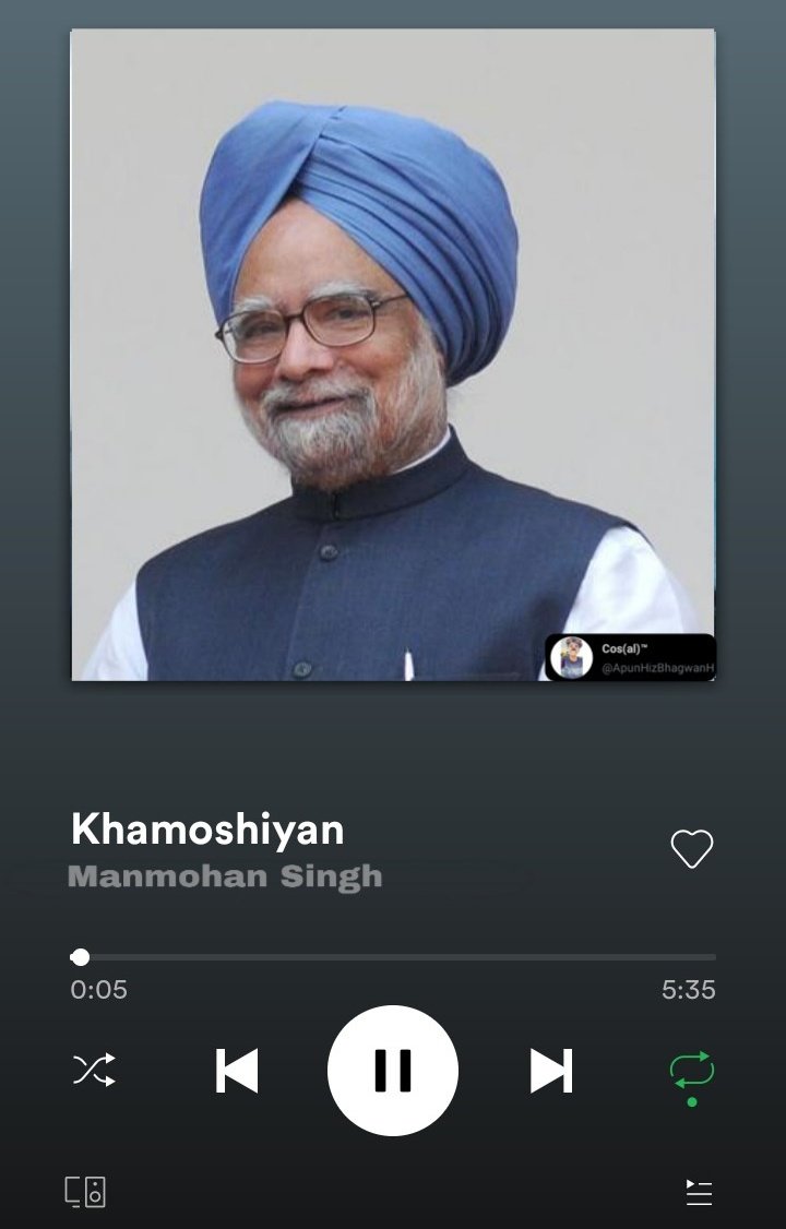 Honest Song Cover (A Thread)1) Dr. Manmohan Singh