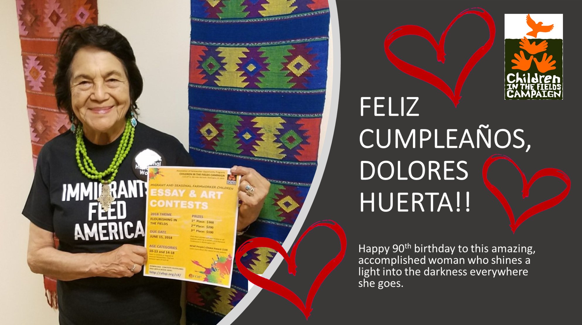 Happy 90th birthday to the great Dolores Huerta!!    
