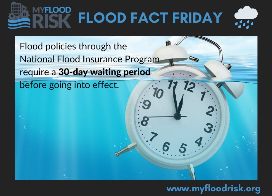 Don't wait until it's too late! 

You can get a flood quote at myfloodrisk.org 

#floodfactfriday #floodfact #flooding #floodrisk #myfloodrisk #floodinsurance #NFIP