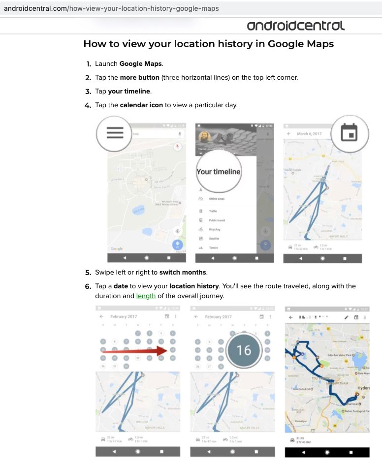 12/ It gets a bit trickier now, but nothing we can't handle. WHEN I interview an index caseI WANT TO review their location and travel historySO I CAN jog their memory of people they may have exposedkind of like... this? [reminder- it's voluntary] https://support.google.com/maps/answer/6258979?co=GENIE.Platform%3DAndroid&hl=en