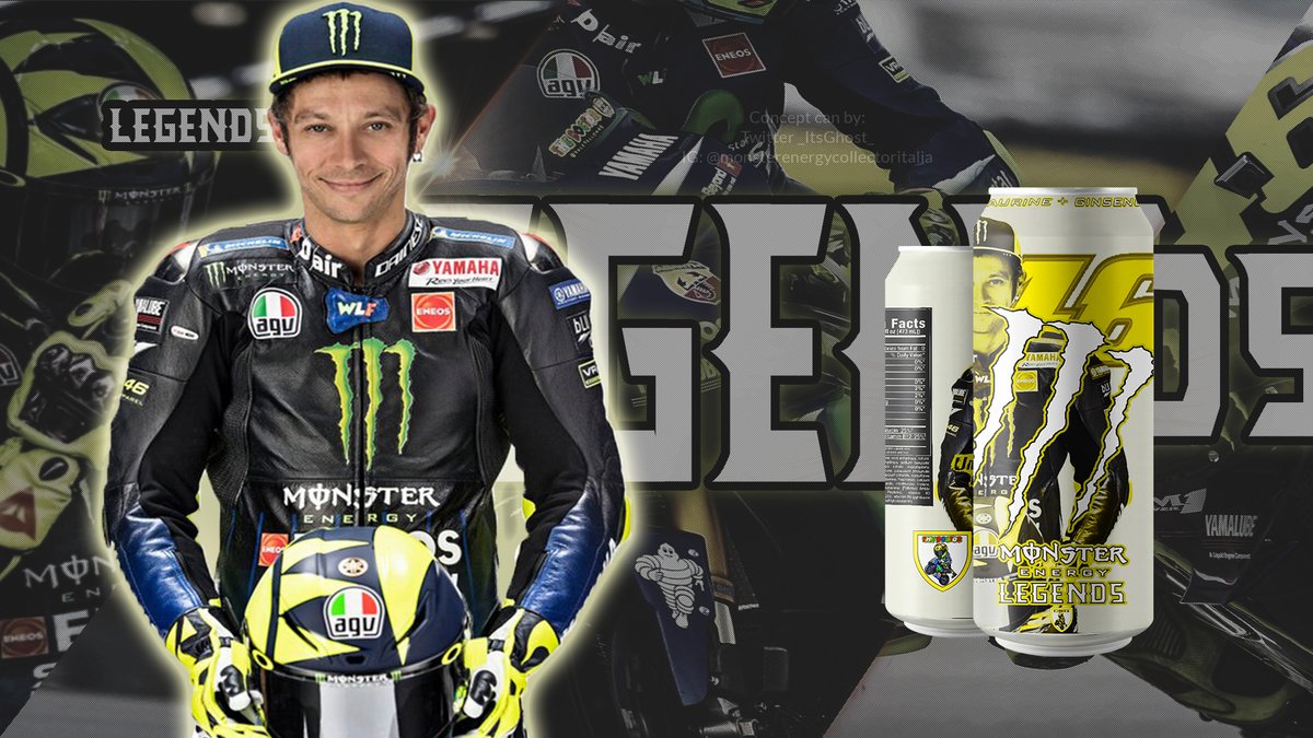 _ItsGhost_'s tweet image. My concept @MonsterEnergycan: LEGENDS 
This New lineup is dedicated to the athletes who unleashed the beast for Monster Energy, second can featuring @ValeYellow46 
 
Valentino Rossi is the king of the MotoGP scene, so he definitely deserves a special can
#MonsterEnergy