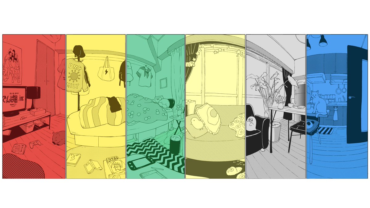 背景に使いやすいってどんな感じだろう、と思いつつとりあえず漫画っぽい背景で参加してみた!空きスペースにかっこいいロゴとかいれたかったけどセンスないから無理だ!誰かいい感じにしてー😅   #でんぱ新曲作るんさ  
データ便→https://t.co/5WFmJBokpQ 