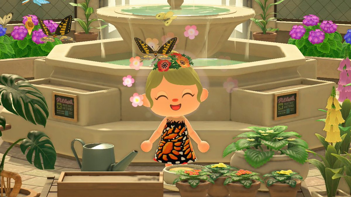 Getting all dressed up for a photoshoot at Starlight Museum be like:  Butterfly fly away.  #AnimalCrossing     #ACNH     #NintendoSwitch