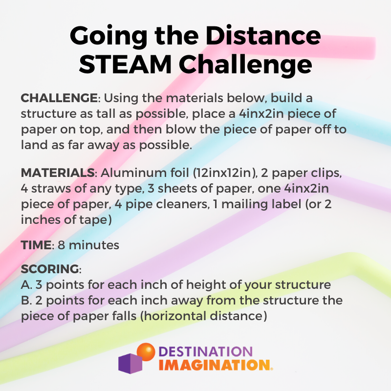 IDODI's tweet photo. Time for our daily STEAM challenge! For this challenge, kids will build a structure as tall as possible, place a piece of paper on top, and blow the piece of paper off to land as far away as possible. #InstantChallenge #STEAM #activities https://t.co/Y07R7AHbMq