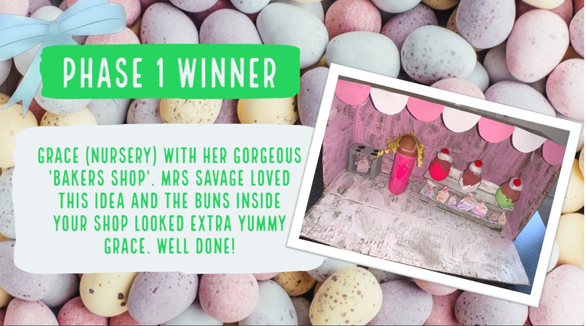 EndikePrimary's tweet photo. Mrs Savage has had so much fun judging the Creative Boiled Egg Competition. The entries were of such a high standard it was so hard to choose as they were all brilliant.

Here are the Phase winning eggs. Each winner will receive 50 Dojo Points as a reward. https://t.co/WhpwANmnUP