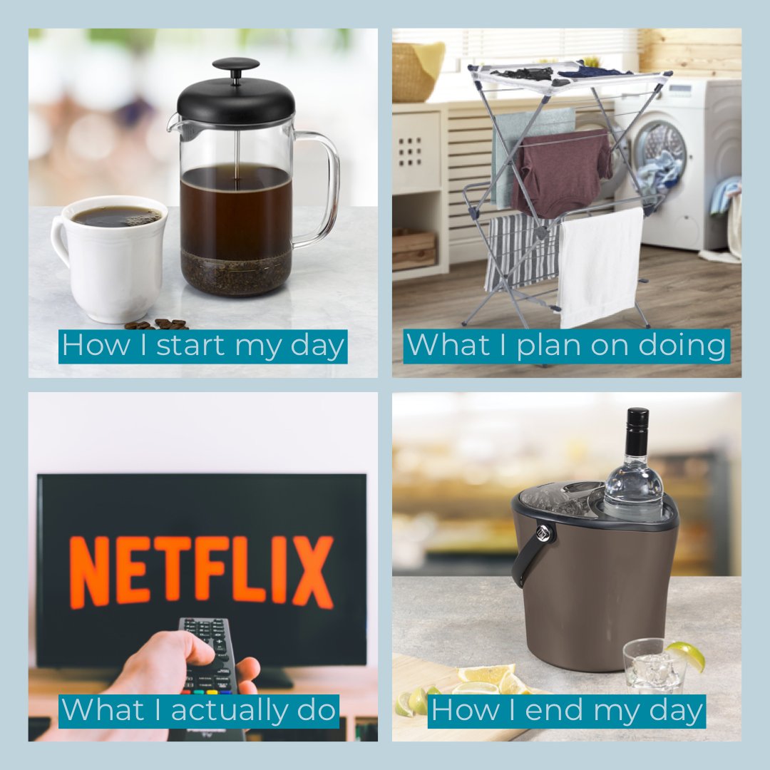 PolderProducts's tweet photo. Starting and ending the day is easy, it's the in-between that gets a little iffy 🤷‍♀️😆 #polderchallenge
.
.
.
#polderproducts #friyay #challenge #fridayfunny #stayhome #quarantine #fridayvibe #adulting #butfirstcoffee #fridayfun #thestruggleisreal #quarantinelife #meme #truth https://t.co/maP8emdYUB
