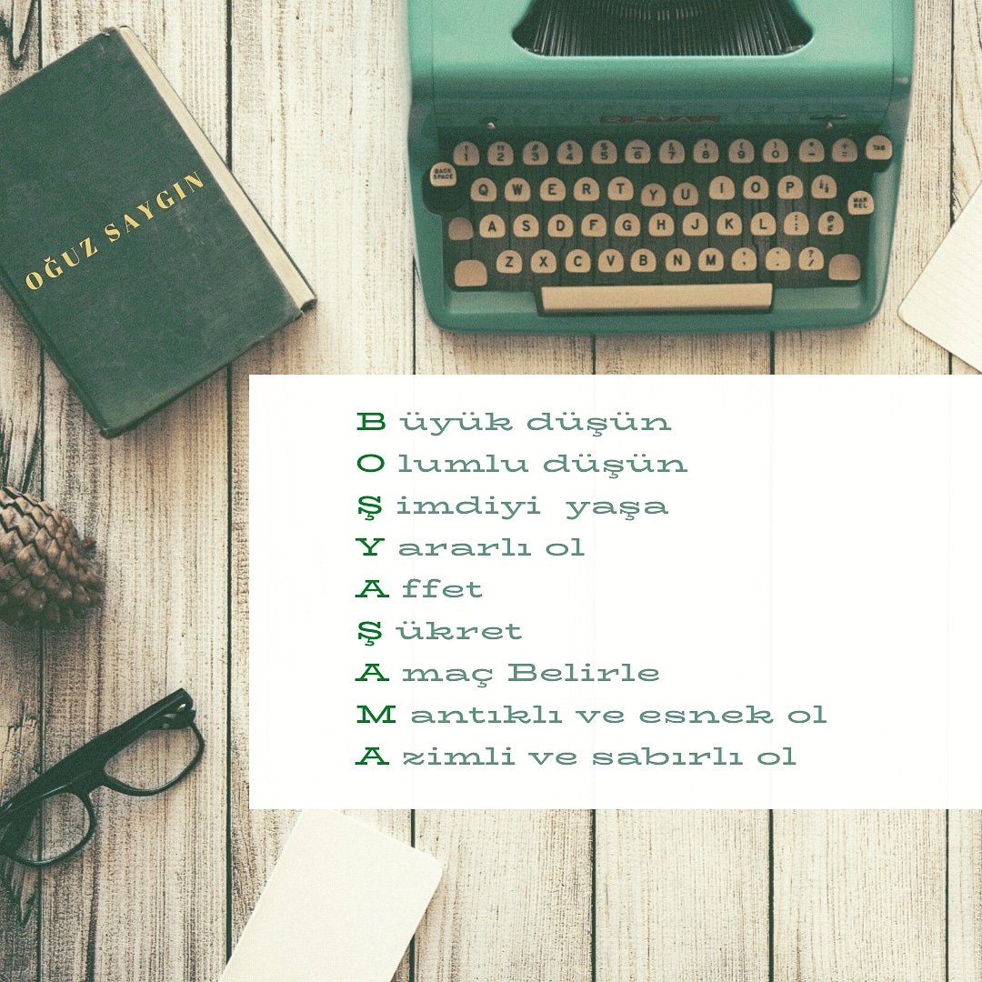 🔴 Büyük düşün 
🔴 Olumlu düşün 
🔴 Şimdiyi yaşa 
🔴 Yararlı ol 
🔴 Affet 
🔴 Şükret 
🔴 Amaç belirle 
🔴 Mantıksal ve esnek ol 
🔴 Azimli ve sabırlı ol 
❗Kısaca BOŞ YAŞAMA ❗
#10nisan