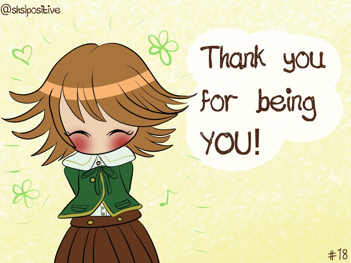 shslpositive's tweet photo. thank you for being YOU! 💚 #danganronpa #positivity https://t.co/1p82vJyf7Q