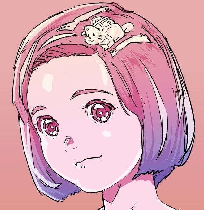「桃色 ショートヘア」のTwitter画像/イラスト(古い順)