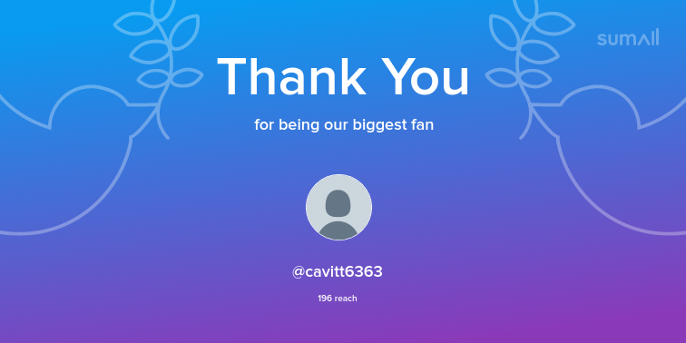 Our biggest fans this week: cavitt6363. Thank you! via sumall.com/thankyou?utm_s…