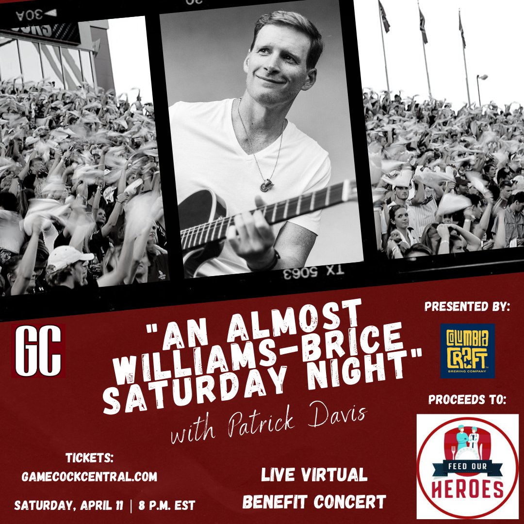 GamecockCentral's tweet photo. Here is #GAMECOCKS TODAY! ... An Almost-Williams-Brice Saturday Night with Patrick Davis, presented by Columbia Craft Brewing - https://t.co/lhK20jvZWM https://t.co/5d1JBruIEp