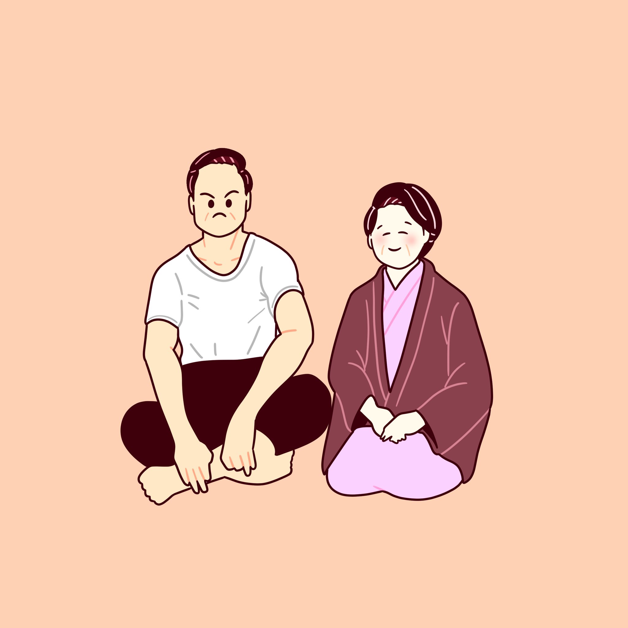 Mocchi0056 Apex 100日イラスト 63日目 若い頃の親父とお母さん というイメージで描きました ちなみにモデルは 僕に両親じゃないです 100日間100枚イラストチャレンジ もっちの100日イラスト イラストレーター イラスト 夫婦 昭和 T