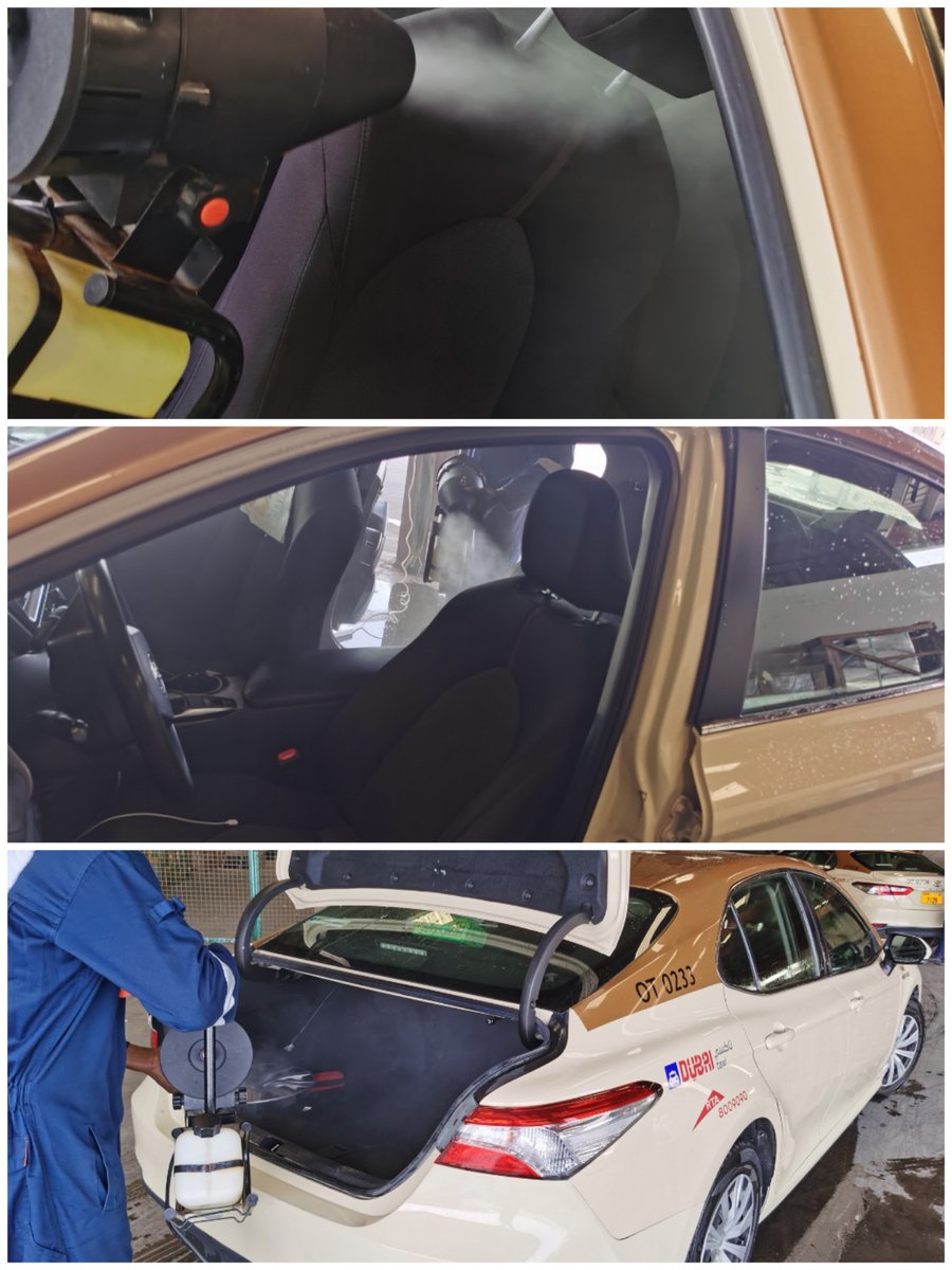 OneroadTaxi's tweet photo. Oneroad Taxi has started a new protective measure to protect Customers and Drivers by regular sterilization, disinfection and safe use of Mask and Gloves and isolators. 
We ensure there is no compromise done in terms of health and safety of our community. 
#dubai #covid19 https://t.co/TWcIuc3nHx