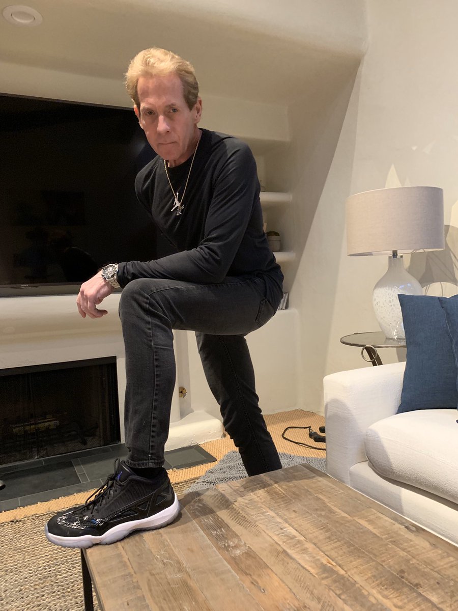 RealSkipBayless's tweet photo. I can’t lose in these shoes. MJ FOREVER. #DripBayless Undisputed 10-noon E https://t.co/yr496v04PY