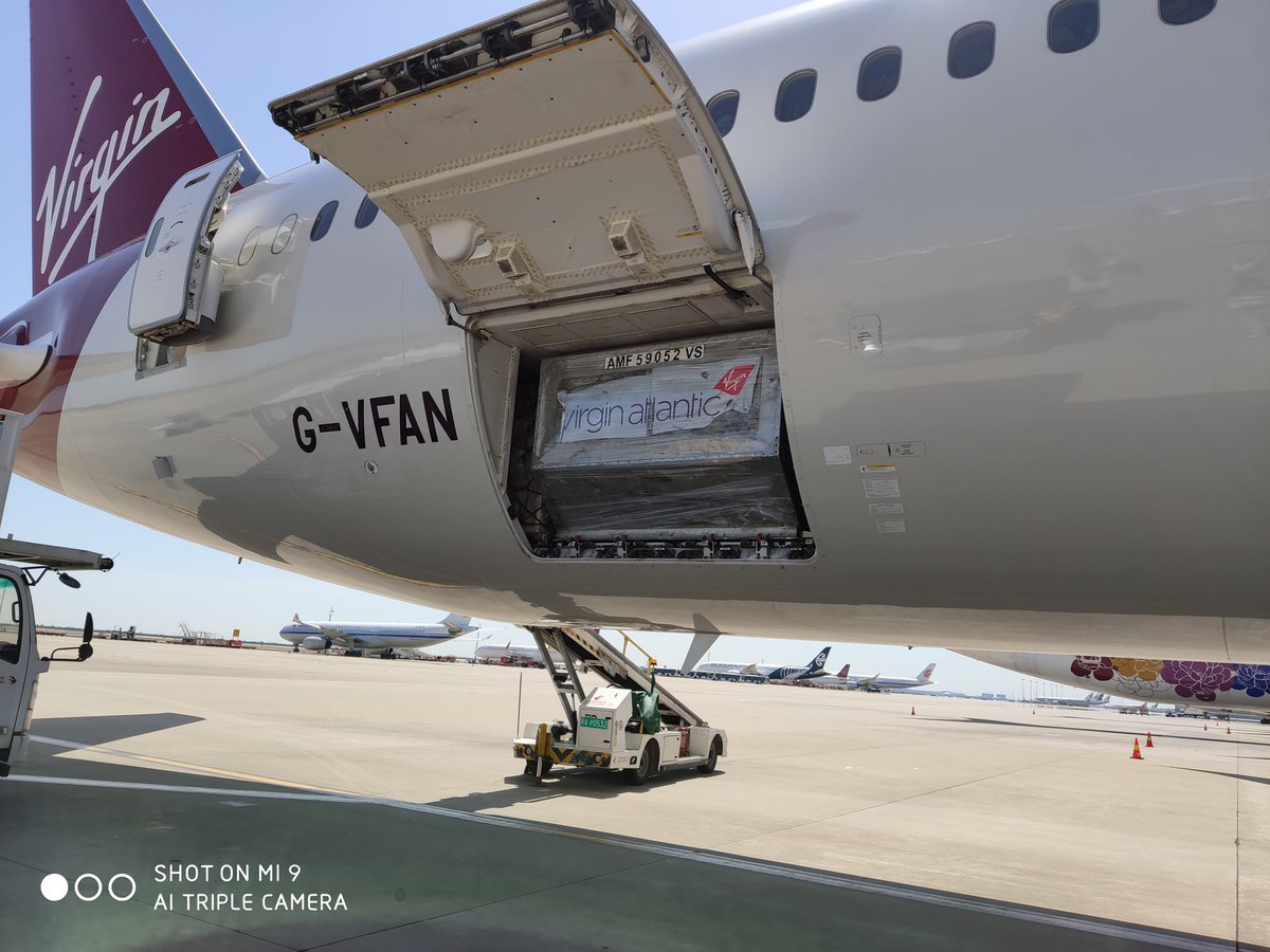 UK in China 🇬🇧 (@ukinchina) on Twitter photo Our Good Friday <a href="/VirginAtlantic/">virginatlantic</a> flight is loaded up with masks, eye protection and coveralls all donated by the Bank of China. We will be working over the Easter weekend to send more life saving supplies back to the NHS. Our Good Friday <a href="/VirginAtlantic/">virginatlantic</a> flight is loaded up with masks, eye protection and coveralls all donated by the Bank of China. We will be working over the Easter weekend to send more life saving supplies back to the NHS.
