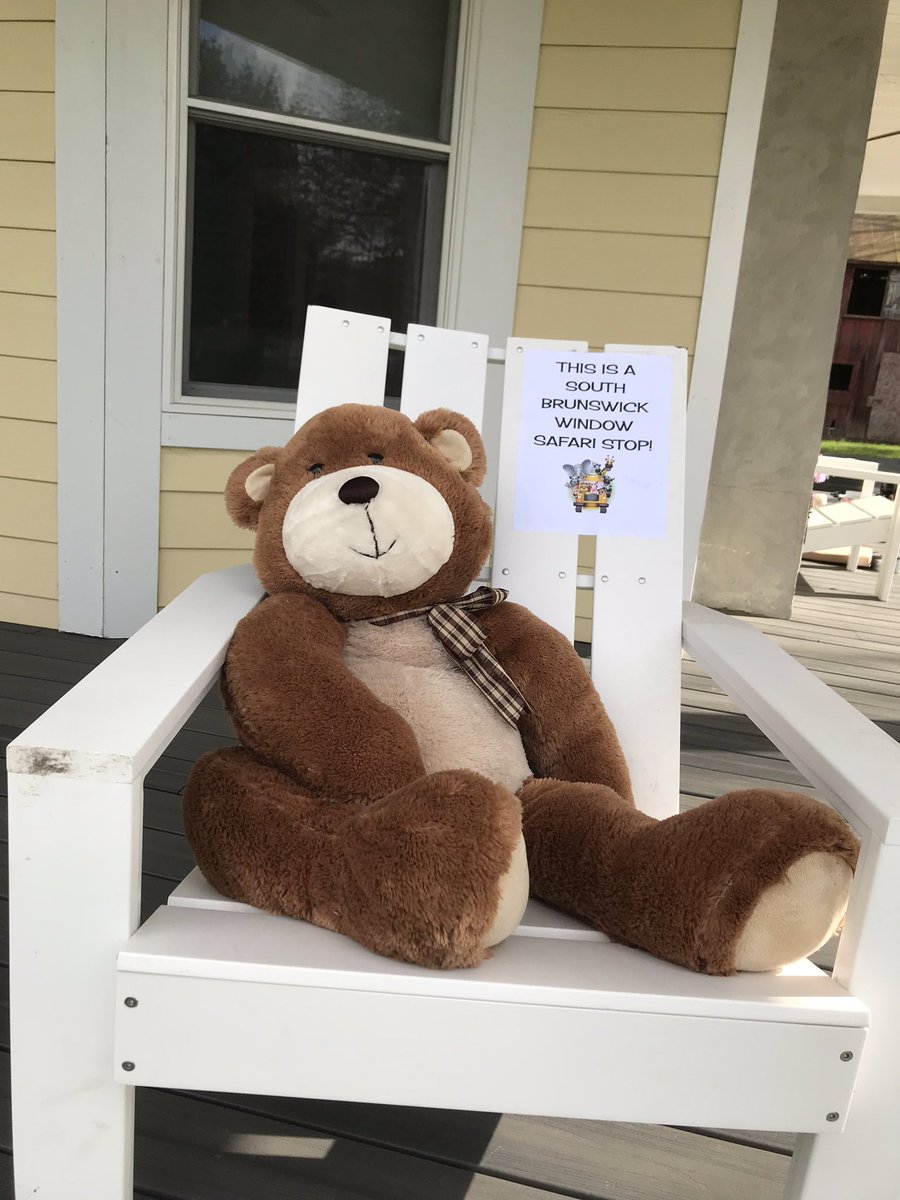 There was a bear spotted on our property!!! Probably has something to do with the South Brunswick Winter Safari. Thanks to the South Brunswick school district for putting on such a fun/safe activity for the kids. #sbsdsafari
