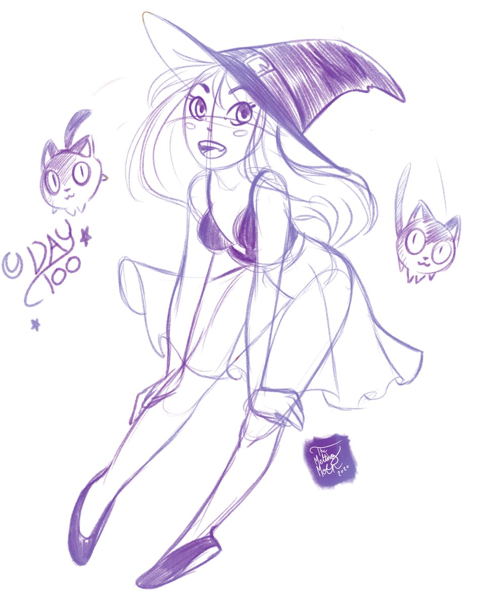 Day 100
Woo! I made it to the 100th day! Even though I can’t make it to the 365th day at lest I can take this mini victory :D

#dailyart #dailyartchallenge #dailyarts #sketch #dailysketch #digitalsketch #digitaldrawing #witch #witchythings #day100 #myart