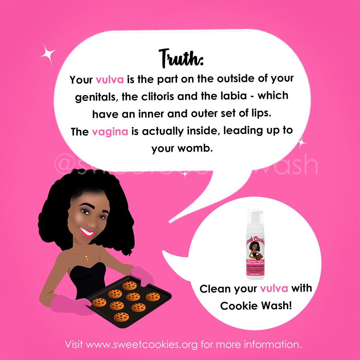 starrdawkinz's tweet photo. Don’t clean your vagina with soap ! #cookiewash has your vulvas back ! #cookierestore is what gets your PH back on track when there is odor of yeast ! The wash just cleaners outside from sweat & tissue balls https://t.co/qZINymQ1FR