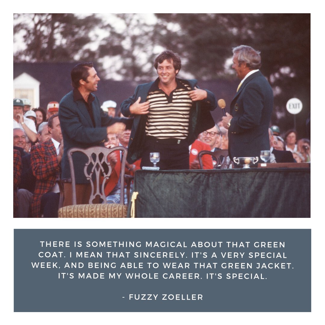 We are missing Masters week here at Fuzzy’s golf courses. We are always proud of our boss, 1979 Masters Champion, Fuzzy Zoeller. ⛳️🏌️