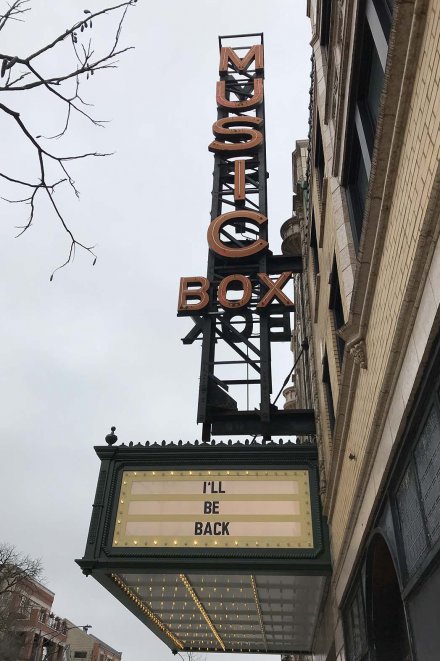 The Music Box in Chicago, Illinois channeled their inner  #Terminator for their shutdown marquee message  http://thr.cm/5N9235b 