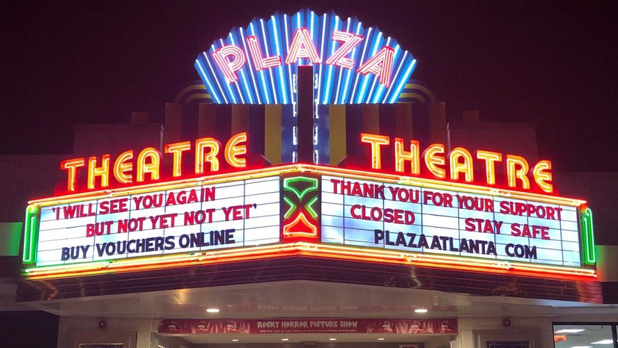 The Plaza Theatre in Atlanta, Georgia put up a classic  #Gladiator quote on their marquee during the theater shutdown  http://thr.cm/6P7i1rP 