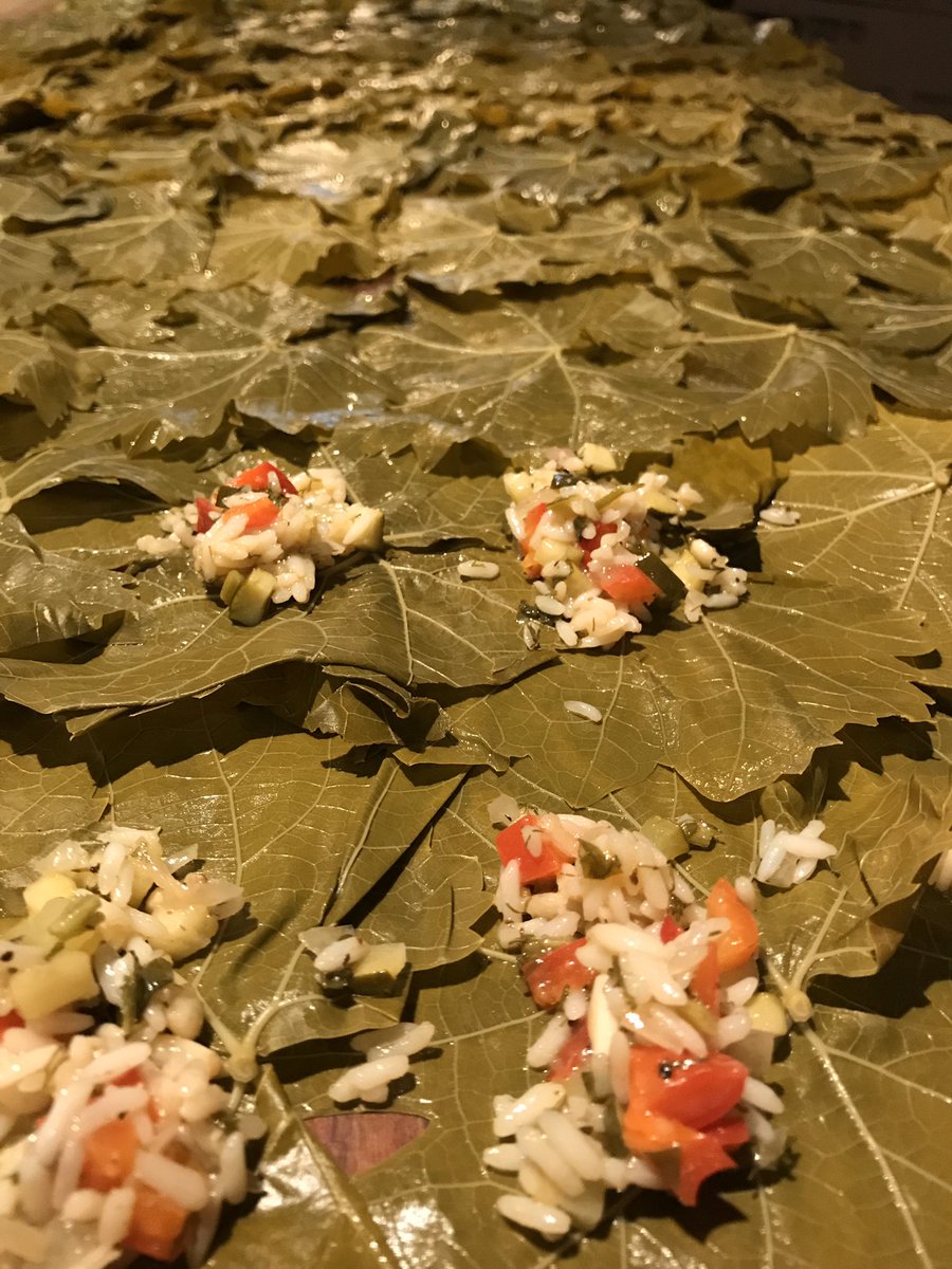 Home-made #vegan stuffed grapeleaves just one of today’s daily specials available for takeout & delivery until 8pm. #astoria #greek #Lent2020 #queensnyc #staysafe