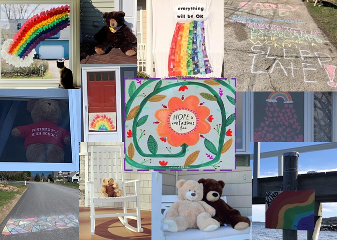 Just look how Portsmouth is staying connected... Find your way to get involved!

Bear Scavenger Hunt
Display a Rainbow
Sidewalk Chalk
Share a video playing an instrument/singing
Front Porch Family Portrait
#heartsforheroesday April 14th
Spring Egg Hunt - this weekend!