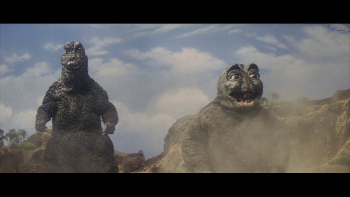 TohoKingdom's tweet photo. Godzilla took a few steps back from Minilla to practice social distancing..and then a few more steps..and then more..then more...then more..and more. https://t.co/GvhhSBL1MQ