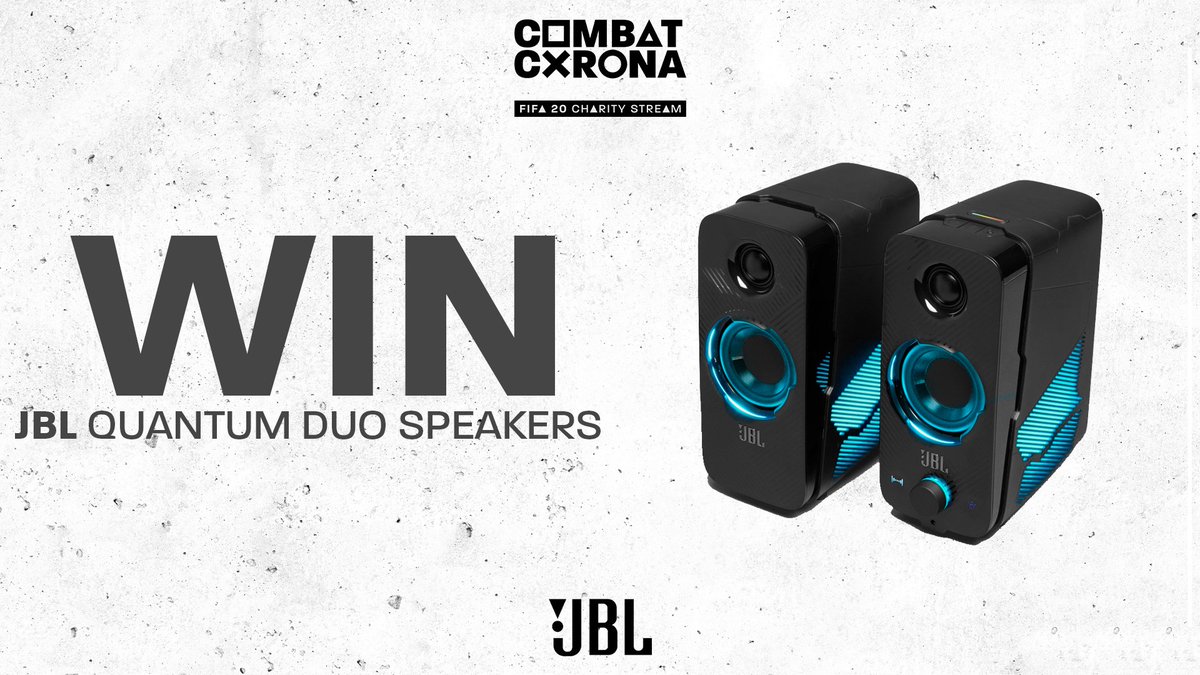 But that’s not all!

JBL are giving away 5x JBL Quantum DUO speakers - released 15 May. They feature Dolby Digital to provide a PC gaming speaker that goes deeper into the action. 
⠀
🛑 To enter
- Follow <a href="/CombatCorona/">Corona Combat Team</a> 
- Retweet &amp; Like
- Tag 1 friend