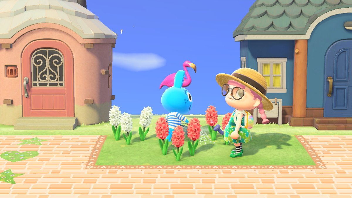 marshmallow_ari's tweet photo. Watering flowers with Hopkins!

#AnimalCrossing #ACNH #NintendoSwitch https://t.co/sQ7E7Gdtpl