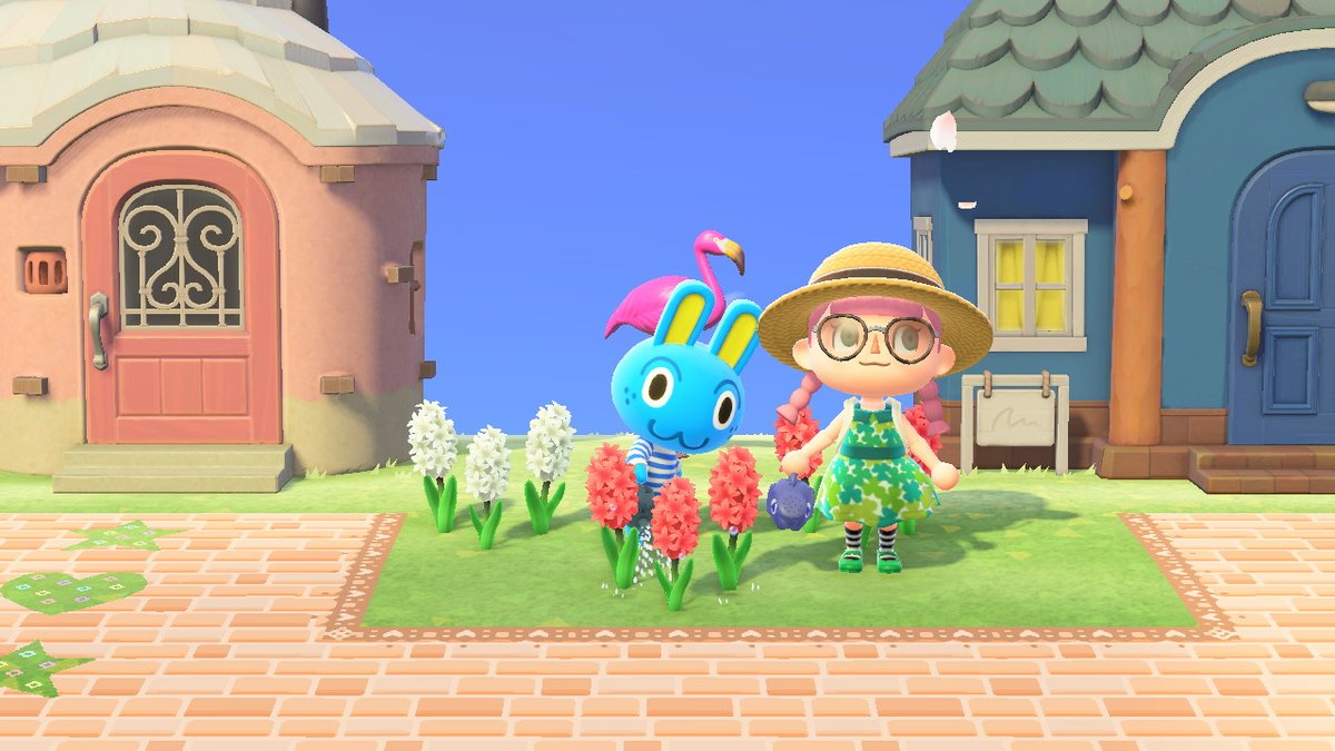 marshmallow_ari's tweet photo. Watering flowers with Hopkins!

#AnimalCrossing #ACNH #NintendoSwitch https://t.co/sQ7E7Gdtpl