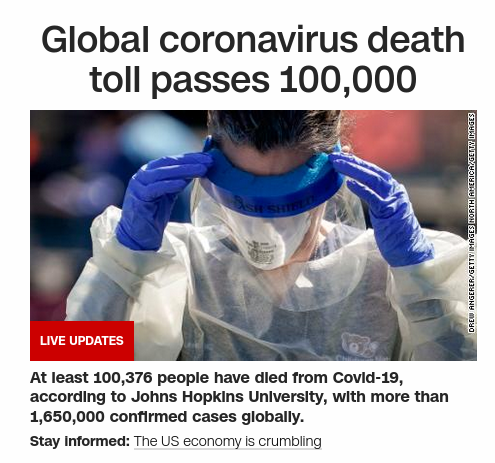 kanarip's tweet photo. In breaking news, CNN confirms a fatality rate of 6.08%.

That's both deaths so far as well as confirmed cases so far. Let that sink in. Thanks. https://t.co/BJUMKf23V5