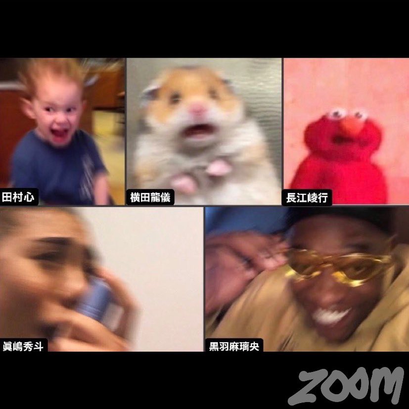 7thmemes's tweet photo. mario crashed a zoom livestream unannounced and the other actors' reactions the exact moment he appeared on screen were so relatable https://t.co/umps1Fqt8V