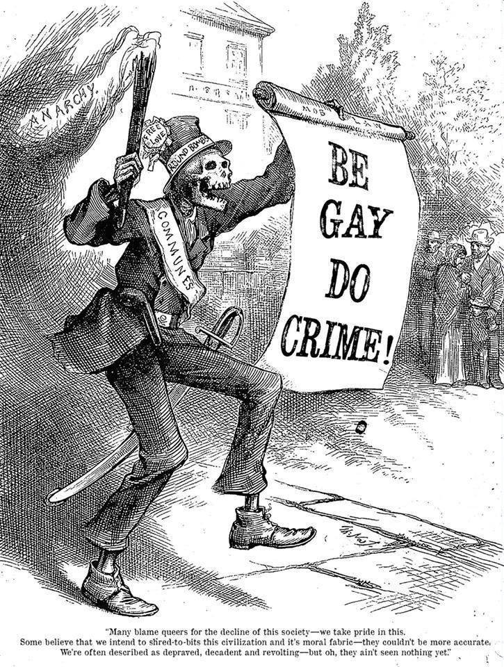 Holy bejesus, I have literally never once seen the bottom text of the "BE GAY / DO CRIME!" poster. Every time I've ever seen it used, the bottom was cropped out.  https://twitter.com/ioascarium/status/1002934418854633473