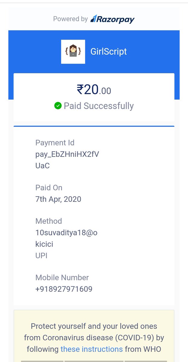 suv_aditya's tweet photo. @GSiliguri 
I just sponsored a student/teacher's education and that too for only Rs 20 !  #GirlScript Foundation will help a student/teacher by providing a free online live course during a 1 month program. I challenge #DonateKaroNa to all.

Donate at
https://t.co/bfOPAO72cs https://t.co/dhe9QZYoyq