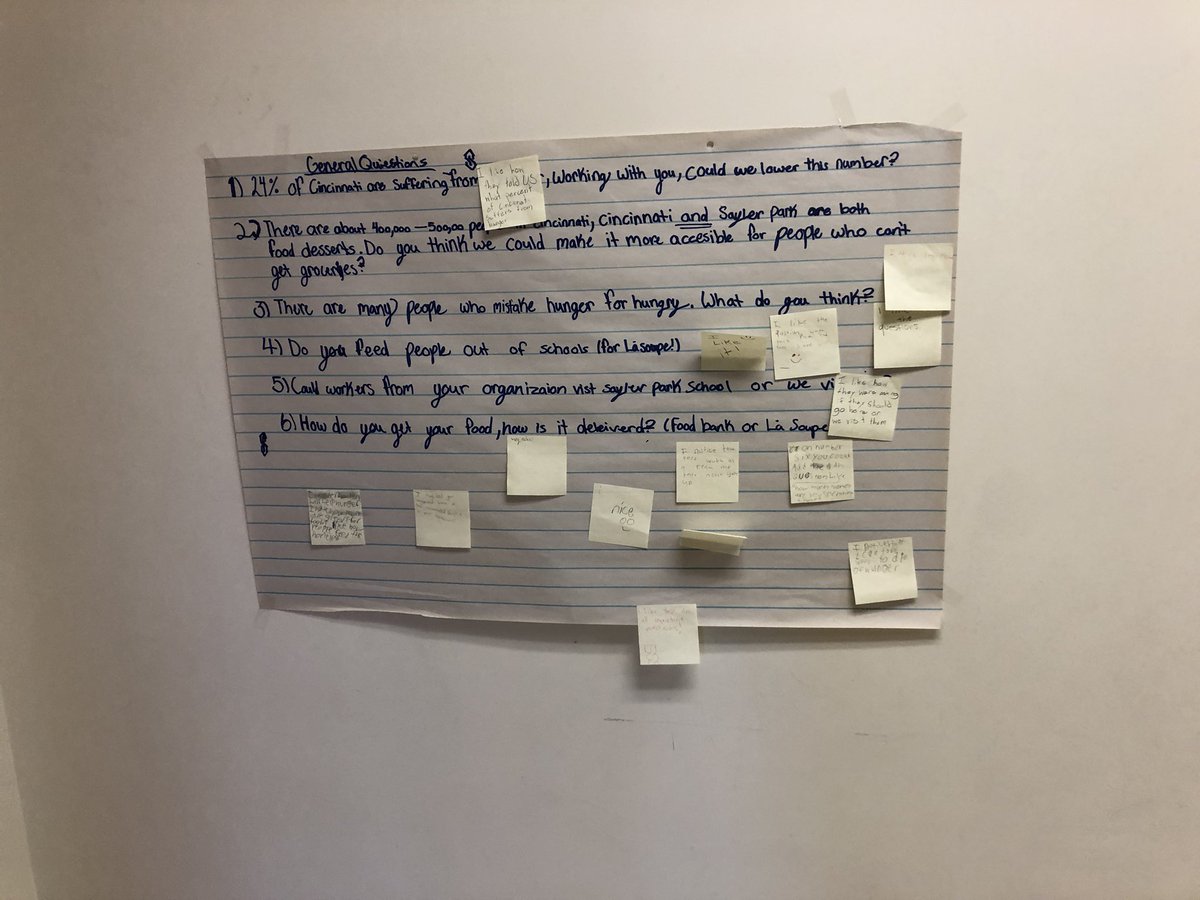 Sixth graders were putting in work! I was able to get into the building today, briefly, and it was heartwarming to stand back and reflect on the kids effort on our Hunger Project@IamCPS@Saylerparkjags@welovepbl
