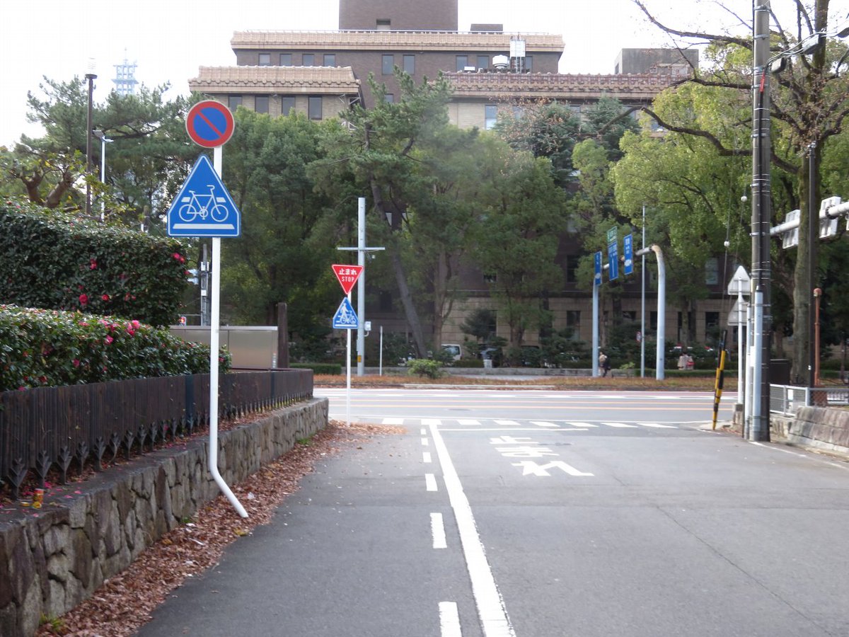 たこ 道路好団垢 Twitter પર 横断歩道 と 自転車横断帯 がセットになった設置はたまに見かけるが 互いにここまで離れているのは珍しくないか 反対側は通常設置 3枚目 なのだが 標識