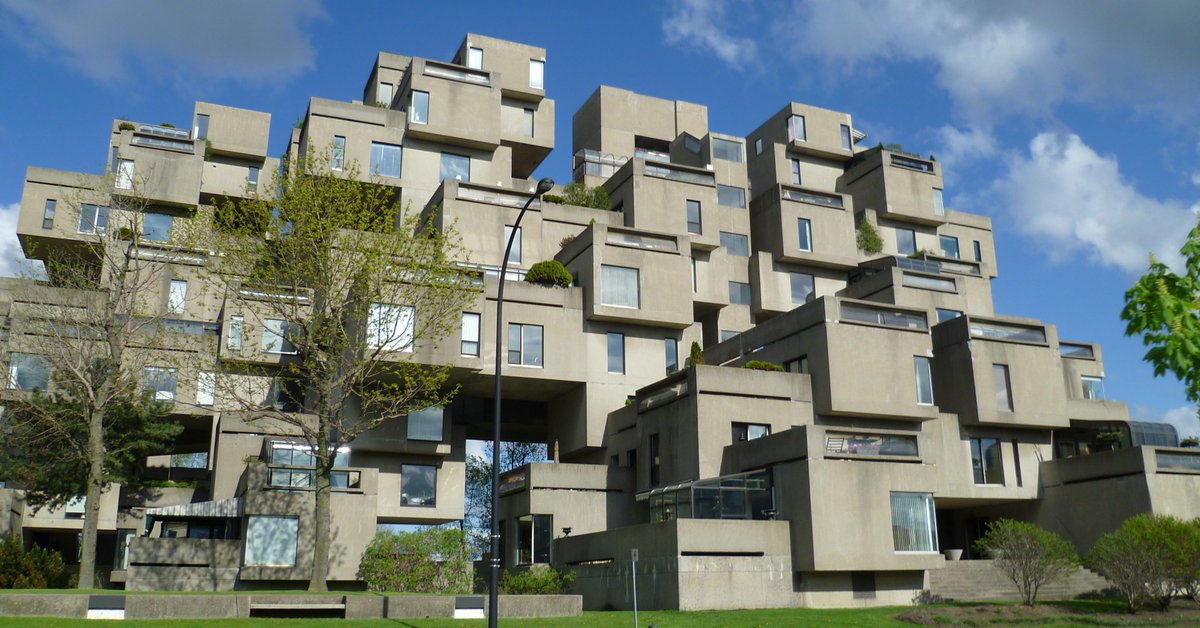 YOU COULD LIVE IN THIS LEGO WONDERLAND BUT NO YOU WANT USELESS FRILLS ON THE SAME FUCKING BUILDING IN EVERY CITY IN THE US.(Habitat 67, Montreal)