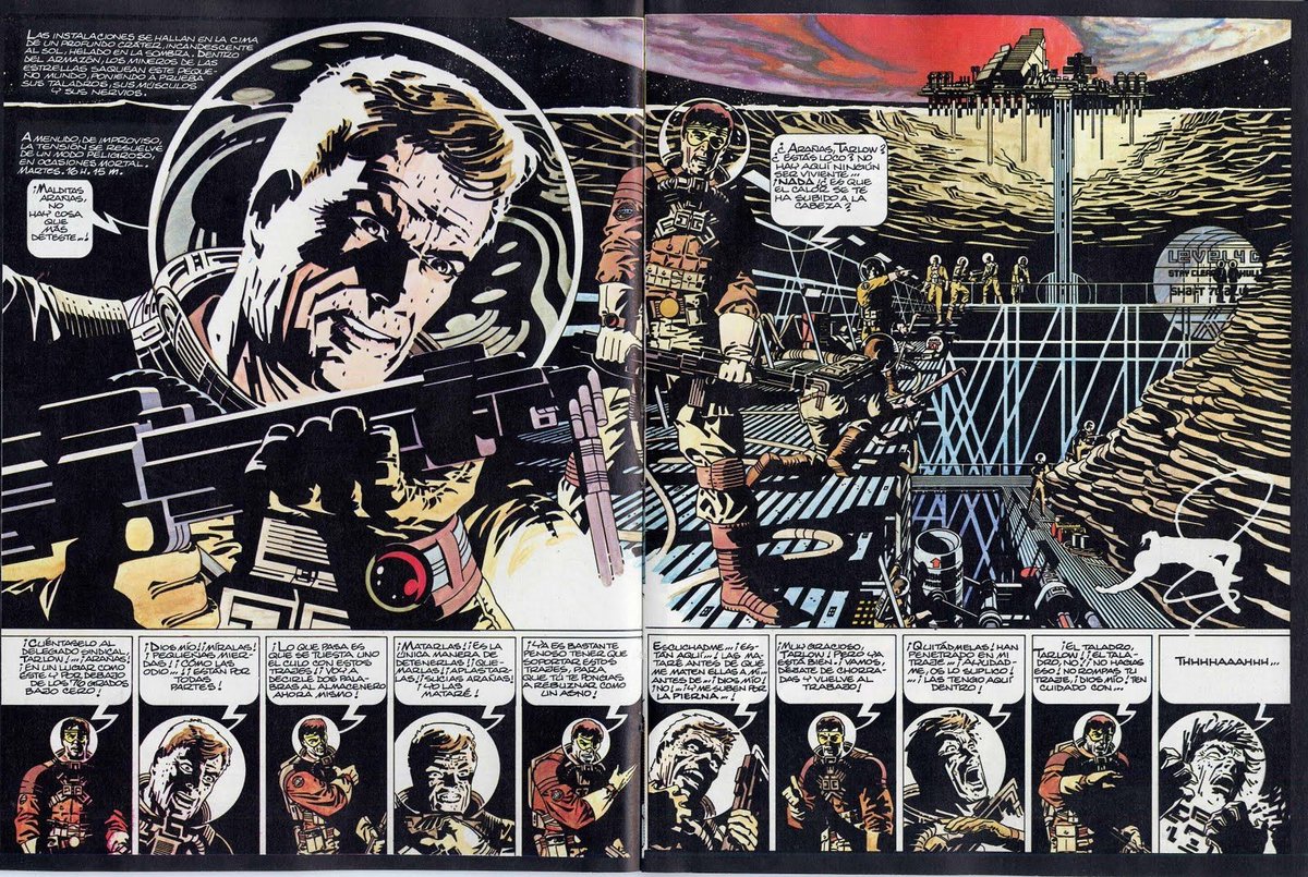BackintheBronze's tweet photo. Have you read or seen Steranko’s adaptation of Outland? The Sean Connery film got a great interpretation from the master of panel design and storytelling. A sci-fi upgrade... https://t.co/LrhKiYHSRY