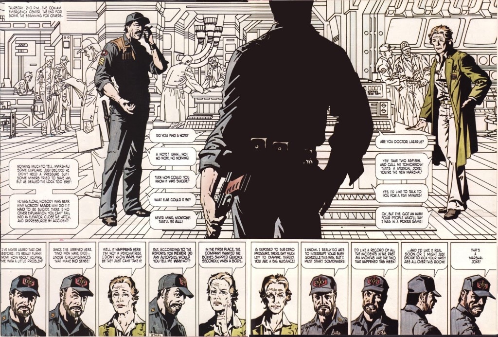 BackintheBronze's tweet photo. Have you read or seen Steranko’s adaptation of Outland? The Sean Connery film got a great interpretation from the master of panel design and storytelling. A sci-fi upgrade... https://t.co/LrhKiYHSRY