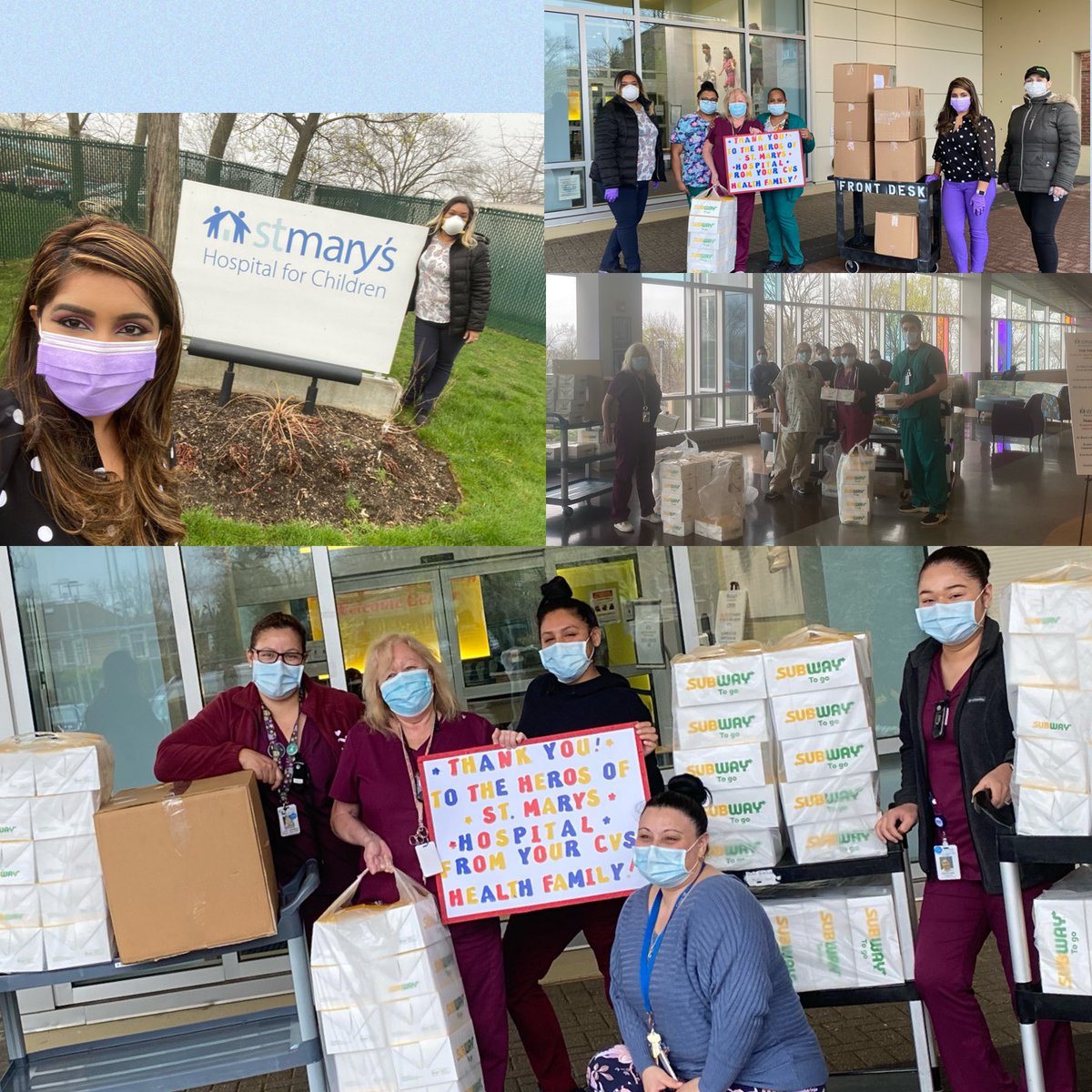 The #DynamicD2 giving back to our community... Lunch for the Hospital Hero’s and Easter Candy donations for all of the children and staff of stmary’s Hospital for Children #lovewhatyoudo #LoveWhereYouWork #TheMightyR70