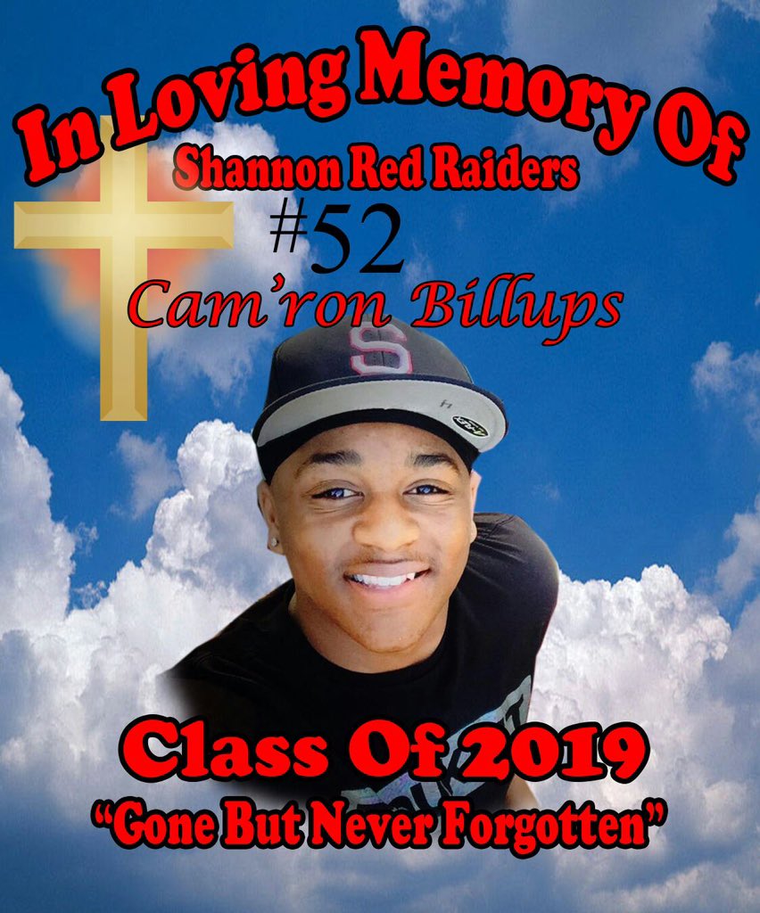 MrJayCameron's tweet photo. 3 years ago today I received one of the worst phone calls of my life. The Shannon Football Family was hit with a tragedy that to this day still brings tears to my eyes every time his name is mentioned or picture is shown.
Cam’ron Billups you a truly missed.
#FlyHigh52 #LLCB https://t.co/401Im4Cidj