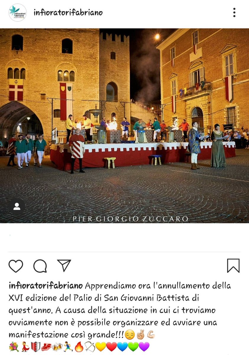 PALIO DI SAN GIOVANNI BATTISTA 2020 ANNULLATO.
#iorestoacasa