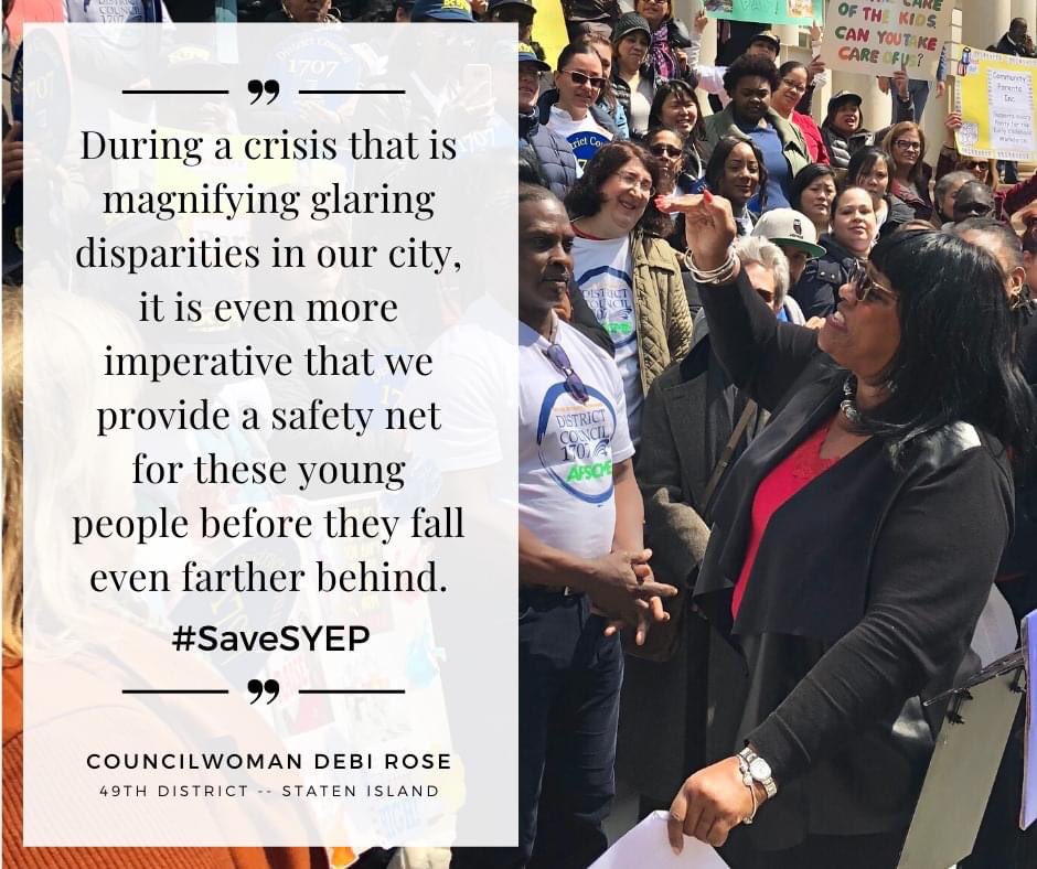  THREAD:  @NYCMayor abruptly announced suspension of the Summer Youth Employment Program. This program has a decades-long history of uplifting impoverished youth who would otherwise struggle to access the labor market, while providing an economic lifeline to families ..1/