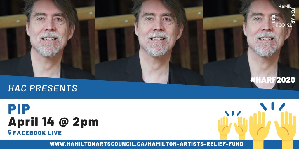 HamArtsCouncil's tweet photo. Up next week: Singer/Songwriter PIP will be serenading our souls on Tuesday afternoon! 🎤
Watch him perform on Facebook Live 🔥
ℹ️Tuesday, April 14, at 2PM
🌐https://t.co/dkotBYMKi5
#HamOnt #HARF2020 #HamOntStrong https://t.co/lFt267OOea