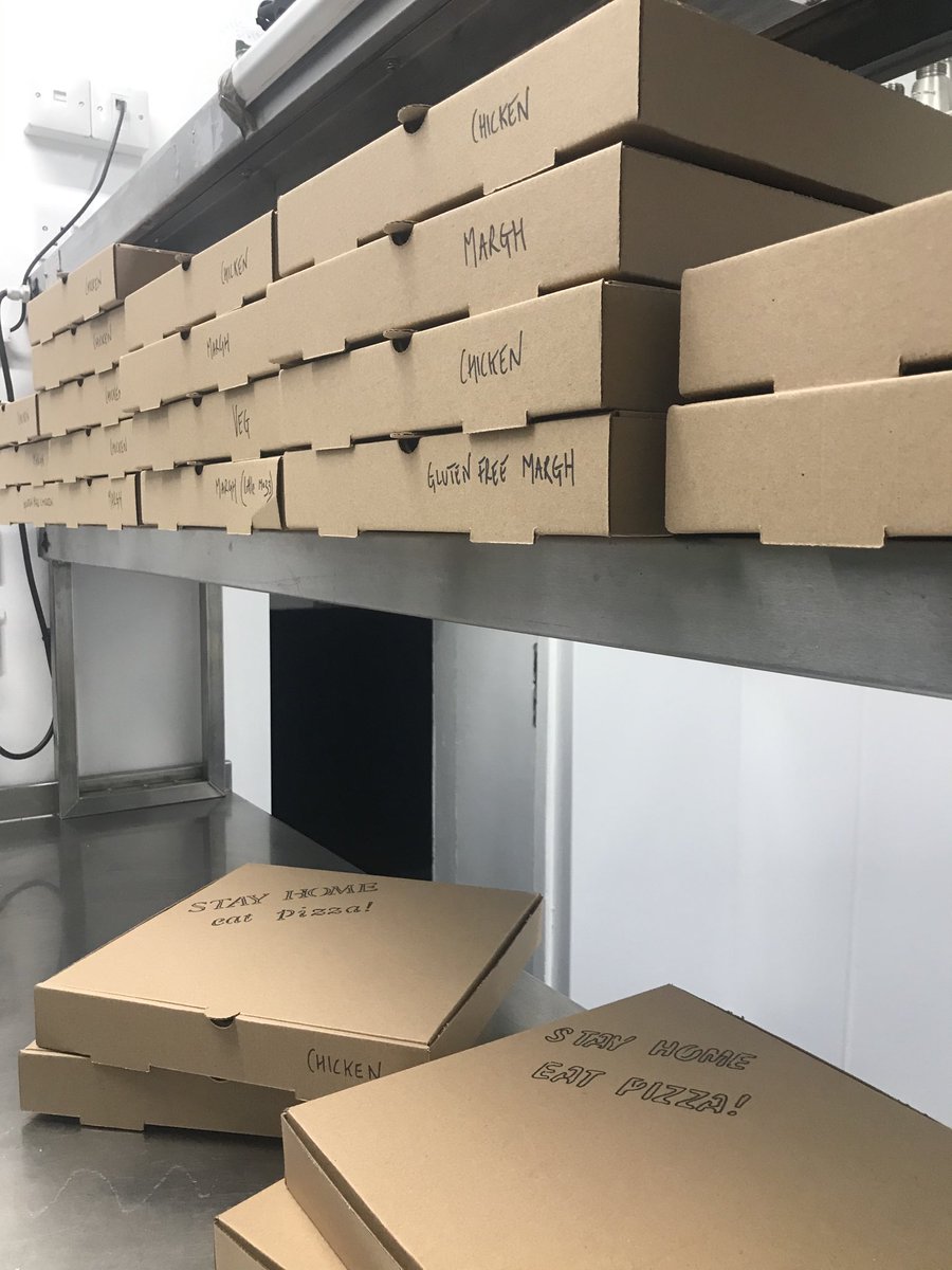 Getting ready for the pizza drop!