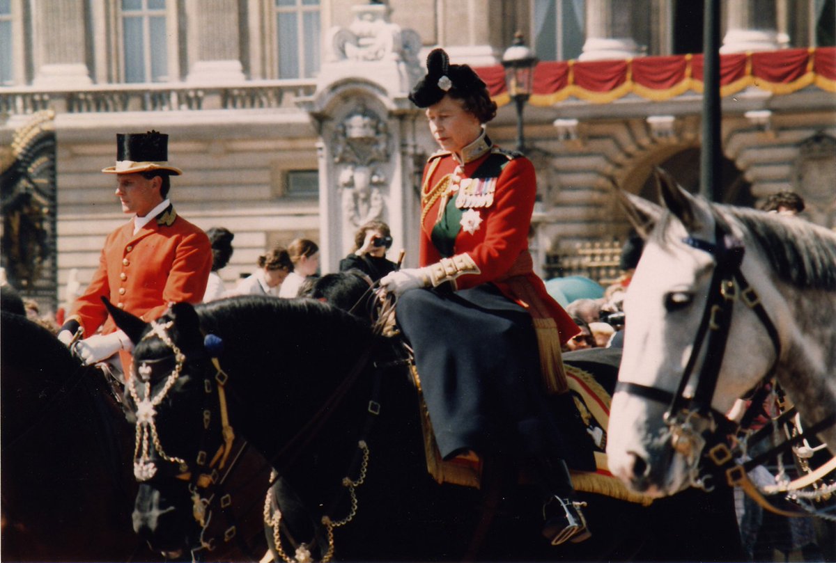 Mace on Twitter: ""April 28, 1969: RCMP presents Queen Elizabeth II with  the gift of Burmese, a RCMP service horse that had served on the Musical  ride. This is the first horse