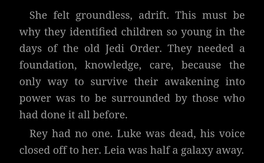 and this feeling is gonna go away post tros and she'll live happily ever after with her "new found family" that doesnt understand her at all?? how???