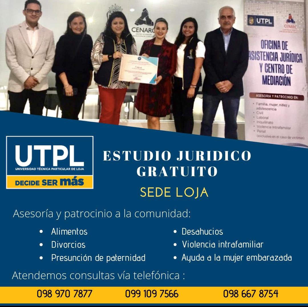 mabeeguiguren's tweet photo. Estimados usuarios ponemos a su disposición nuestros servicios de asesoría jurídica gratuita mediante correo electrónico o teléfono, en nuestros consultorios Quito, Guayaquil, Cuenca y Loja. https://t.co/nKKtomTRVP